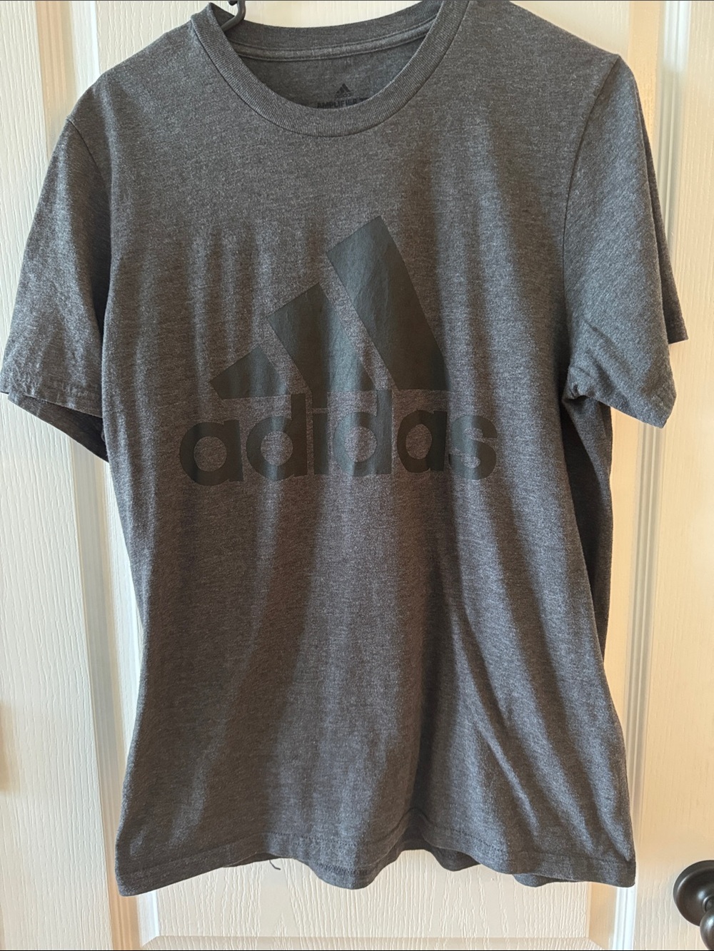 adidas Men's Dark Gray Tee with Black Logo